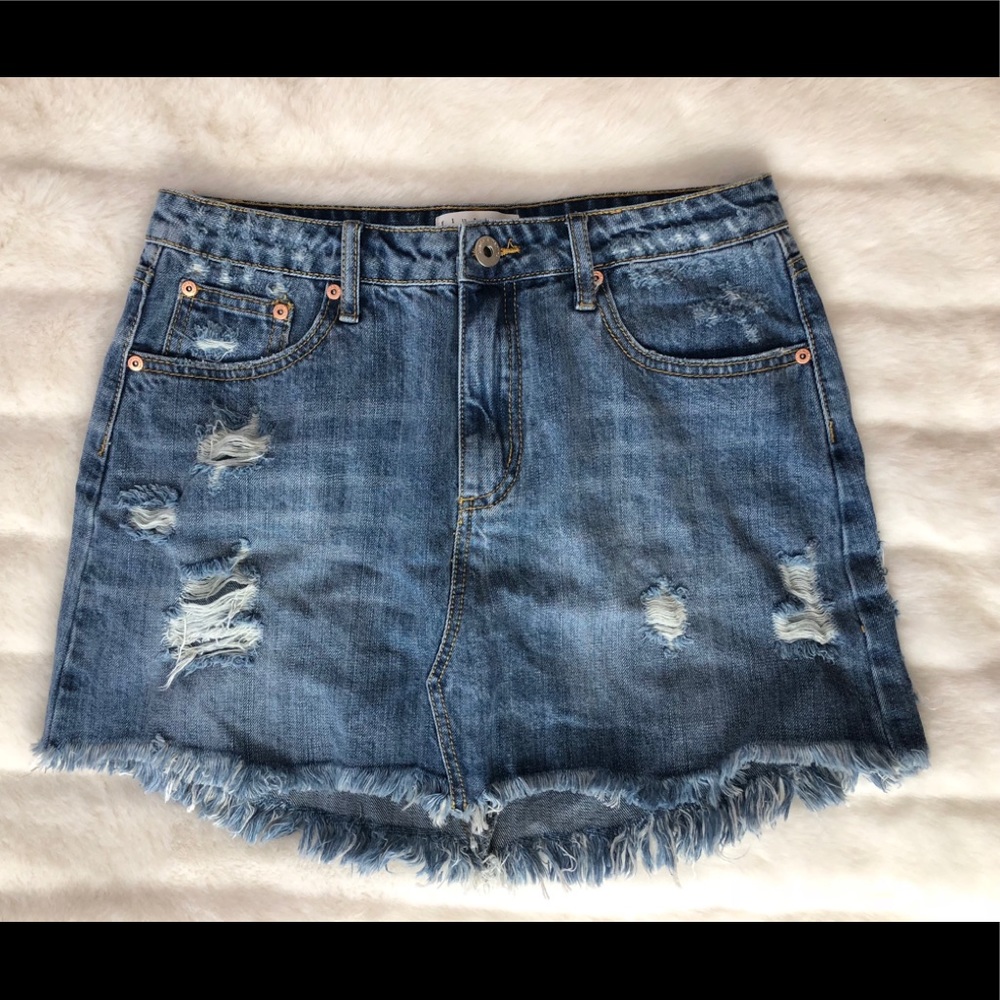 Denim short skirt